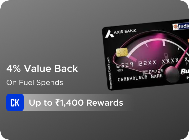 Axis Indian Oil Rupay Credit Card: Flat Rs 1400 CashKaro Rewards on Card Disbursal